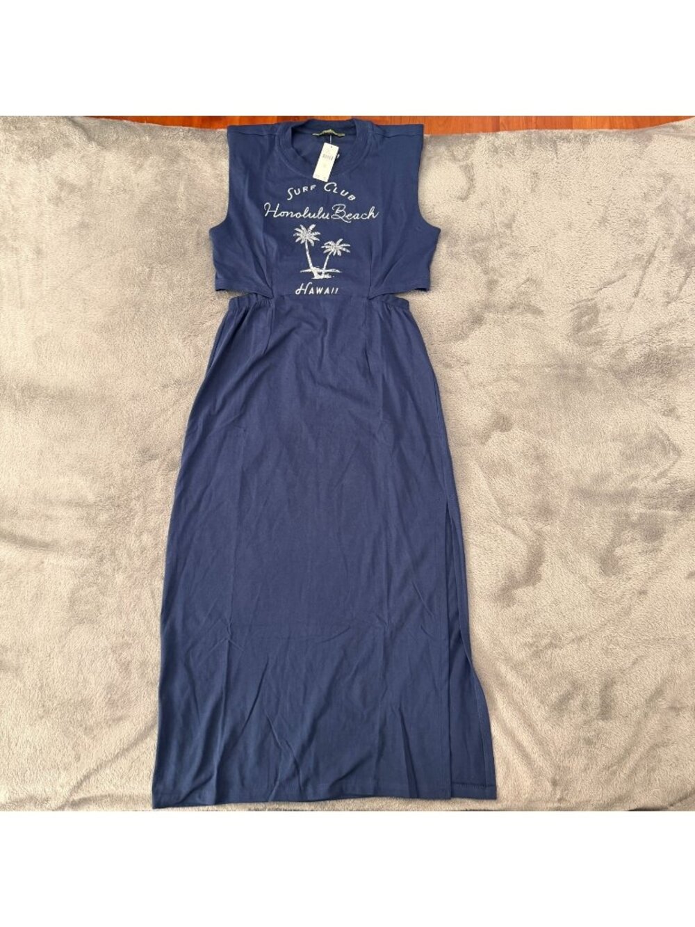 NWT Celandine Anthropologie Graphic Cotton Crew Neck T Shirt Dress XS Hawaii